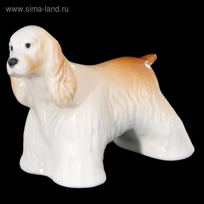 Сувенир «Кокер - спаниель», стоящий, 9×4×6 см, ручная работа, фарфор Сувенир «Кокер - спаниель», стоящий, 9×4×6 см, ручная работа, фарфор