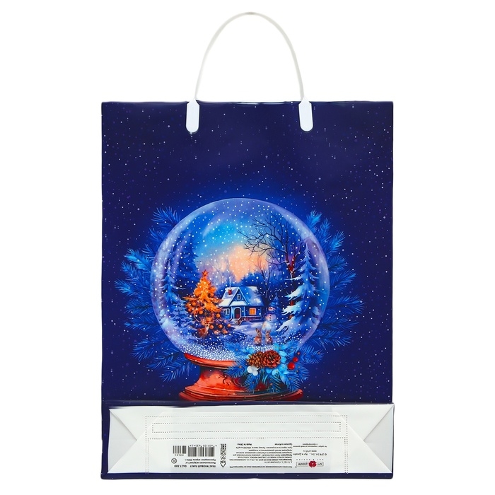 Пакет подарочный мягкий пластик Пакет подарочный мягкий пластик "Новогодний переполох" 140 мкм Сумка 40 х 30 х 9 см