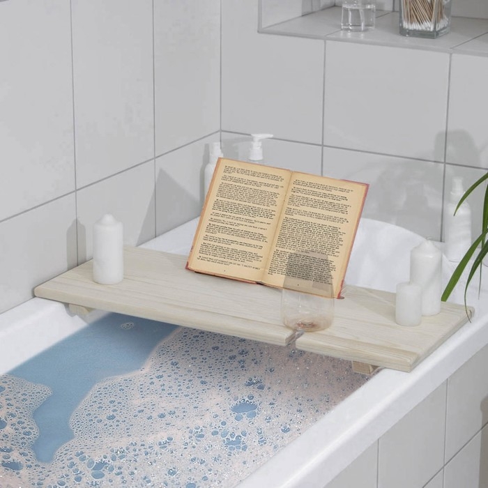 Столик для ванны, 68×26×7 см, сосна Столик для ванны, 68×26×7 см, сосна