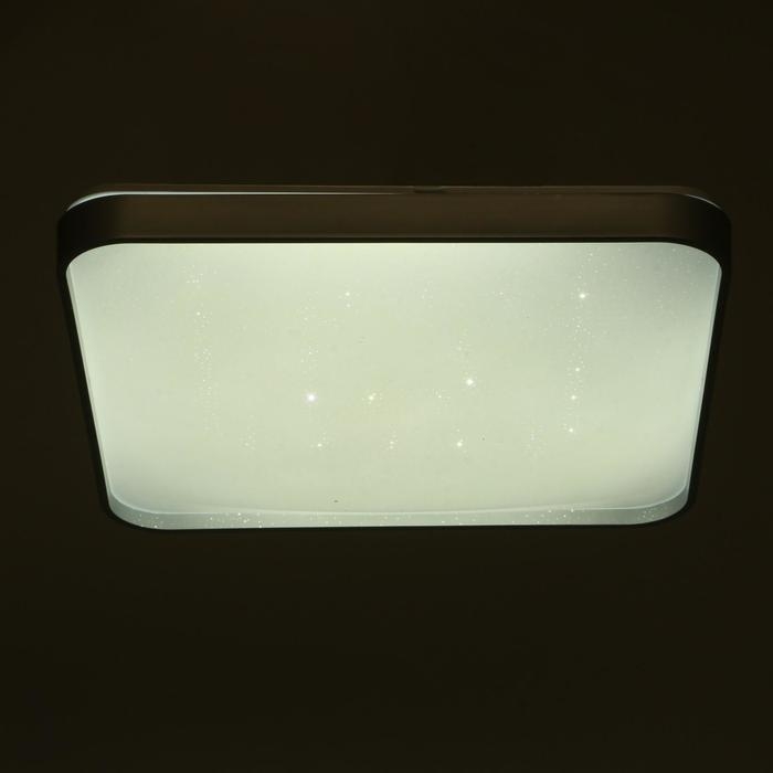 Люстра с ПДУ 33088 72Вт LED 3000-6000К, диммир., серебро, 50х50х7 см