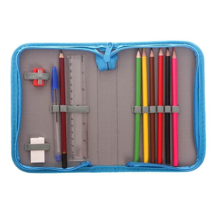 Пенал школьный Пенал школьный "Небо", 13 х 19,5 см, на молнии, 1 секция, с наполнением, ткань