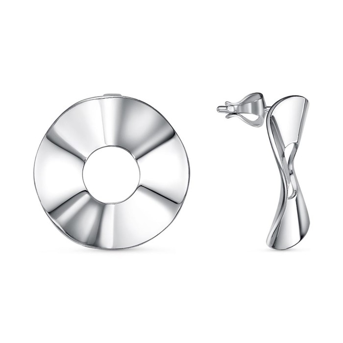 Серьги «Дольки» волна, платинирование Серьги «Дольки» волна, платинирование