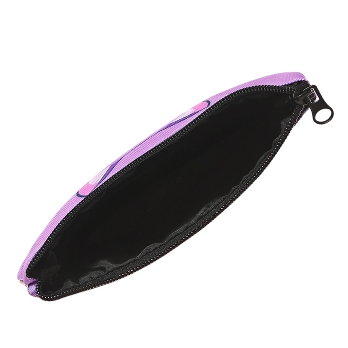 Пенал мягкий 1 отделение, 115х220, плоский, для девочки, сиреневый, Seventeen Пенал мягкий 1 отделение, 115х220, плоский, для девочки, сиреневый, Seventeen