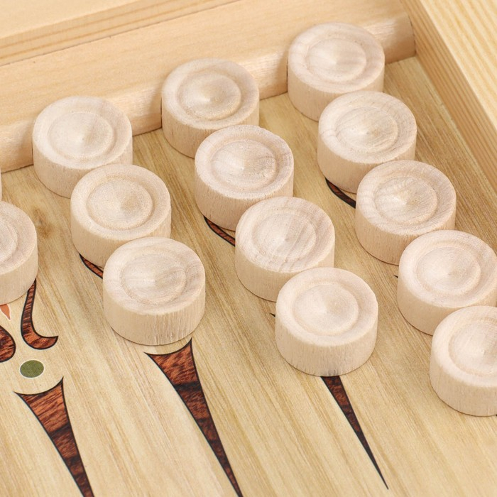 Нарды деревянные большие, настольная игра Нарды деревянные большие, настольная игра "Горы", 40 х 40 см, с шашками