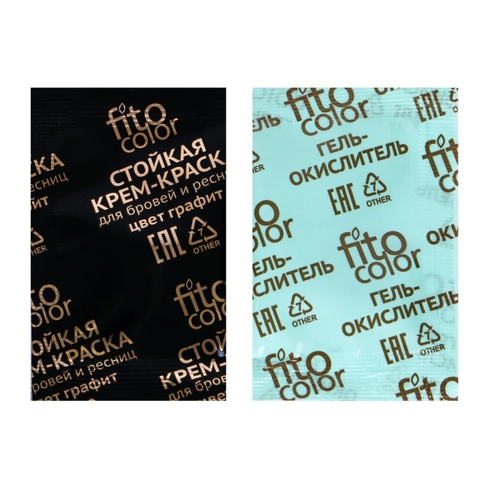 Стойкая крем-краска для бровей и ресниц Fito color, цвет графит (на 2 применения), 2х2 мл Стойкая крем-краска для бровей и ресниц Fito color, цвет графит (на 2 применения), 2х2 мл