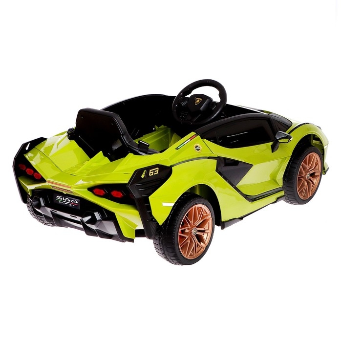 Электромобиль Lamborghini SIAN, EVA колёса, кожаное сидение, цвет зелёный Электромобиль Lamborghini SIAN, EVA колёса, кожаное сидение, цвет зелёный