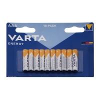 Батарейка алкалиновая Varta Energy, AAA, LR03-10BL, 1.5В, блистер, 10 шт.