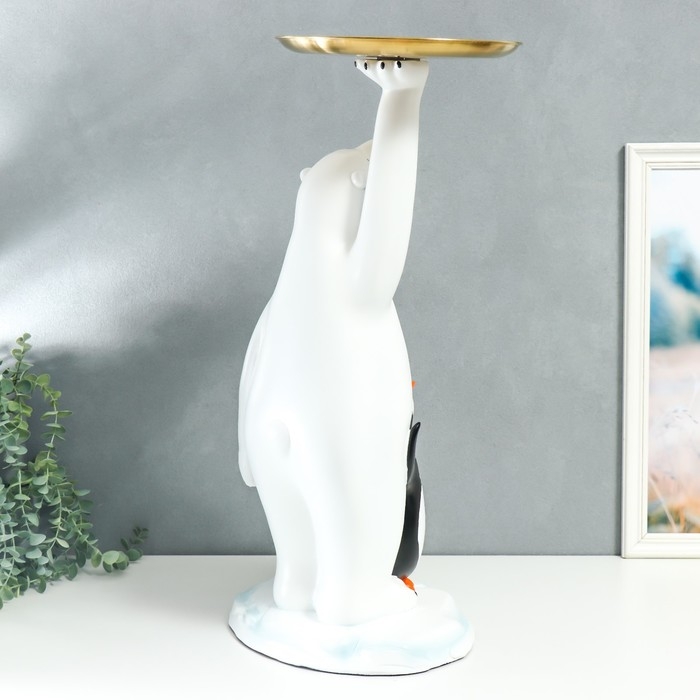 Сувенир полистоун подставка Сувенир полистоун подставка "Белый медведь и пингвин" 69х26х32 см