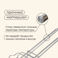 Решётка гриль для сосисок maclay, 17x8.5 см, нержавеющая сталь, для мангала