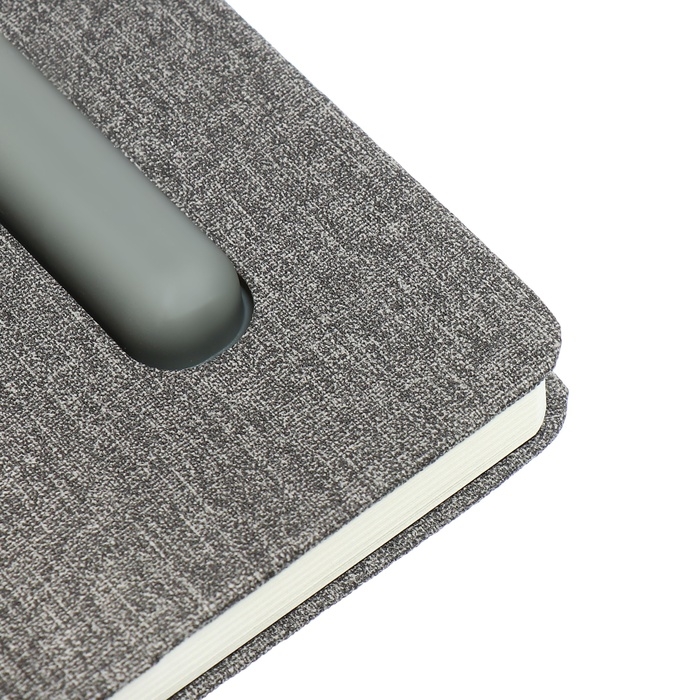 Ежедневник недатированный A5, 96л, лин, держатель для телефона/планшета/ручки, Серый Ежедневник недатированный A5, 96л, лин, держатель для телефона/планшета/ручки, Серый