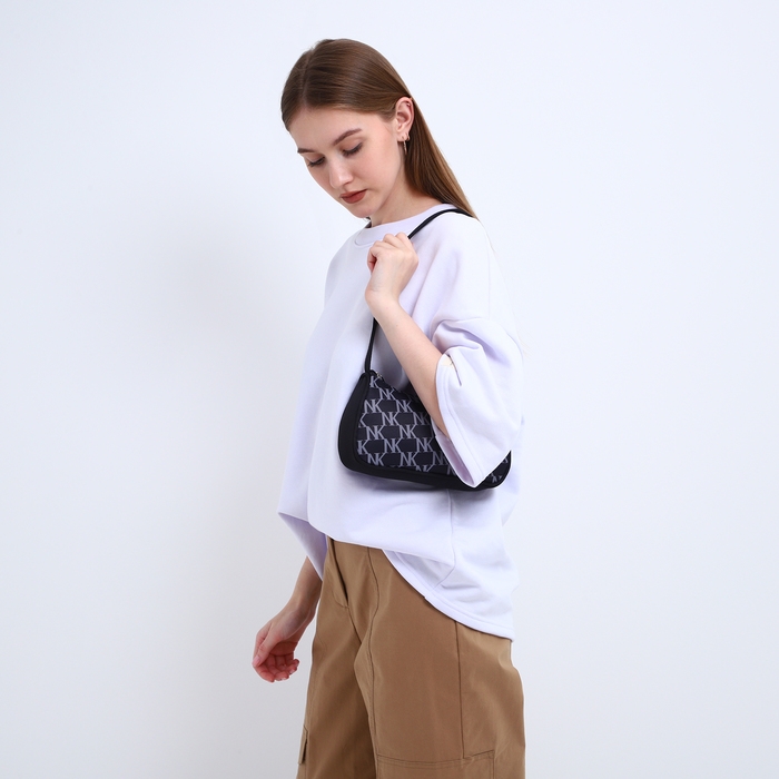 Сумка женская багет из текстиля, Nazamok, 23х13х5 см. Сумка женская багет из текстиля, Nazamok, 23х13х5 см.