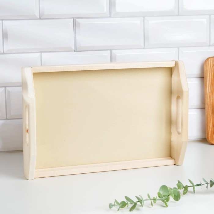 Поднос деревянный Поднос деревянный "Дачный", МАССИВ, 23×35×6,5 см