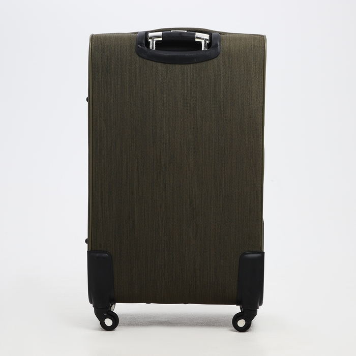 Чемодан большой 95 л (L), отдел на молнии, с расширением, кодовый замок, 4 колеса, наружный карман, цвет хаки Чемодан большой 95 л (L), отдел на молнии, с расширением, кодовый замок, 4 колеса, наружный карман, цвет хаки