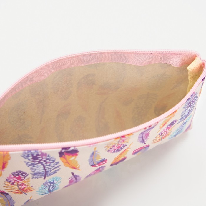 Косметичка на молнии, цвет бежевый/разноцветный Косметичка на молнии, цвет бежевый/разноцветный