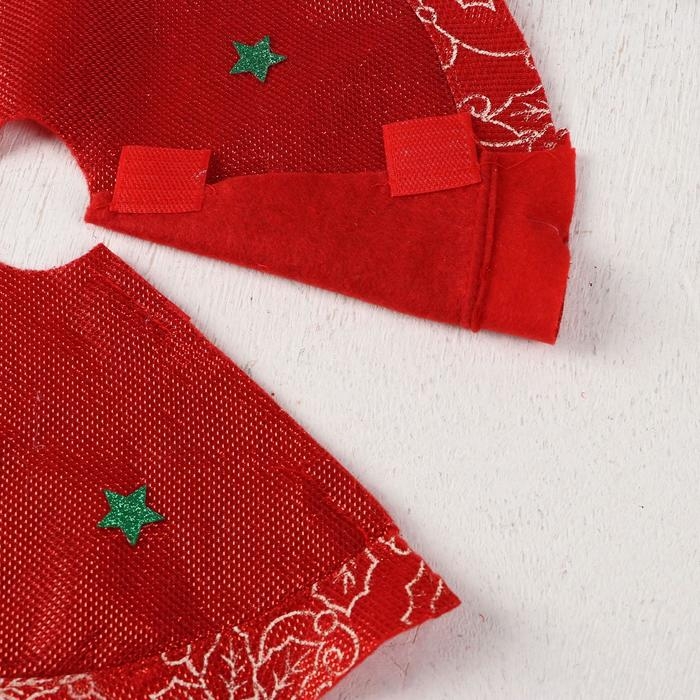 Полянка под ёлку Полянка под ёлку "Мишка в звёздах" d-34 см, красный