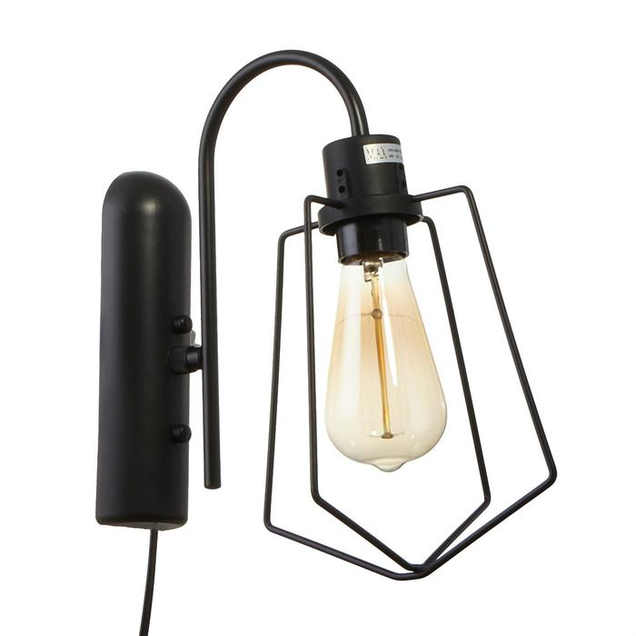 Бра Бра "Компакт" 1x40Вт E27 черный 28х18х33 см.