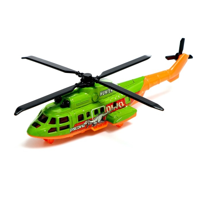 Вертолёт металлический «Дино парк», с динозаврами, МИКС Вертолёт металлический «Дино парк», с динозаврами, МИКС