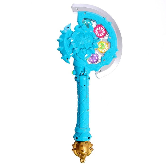 Секира с шестерёнками, световые и звуковые эффекты, вибрация лезвия, работает от батареек, 3+ Секира с шестерёнками, световые и звуковые эффекты, вибрация лезвия, работает от батареек, 3+