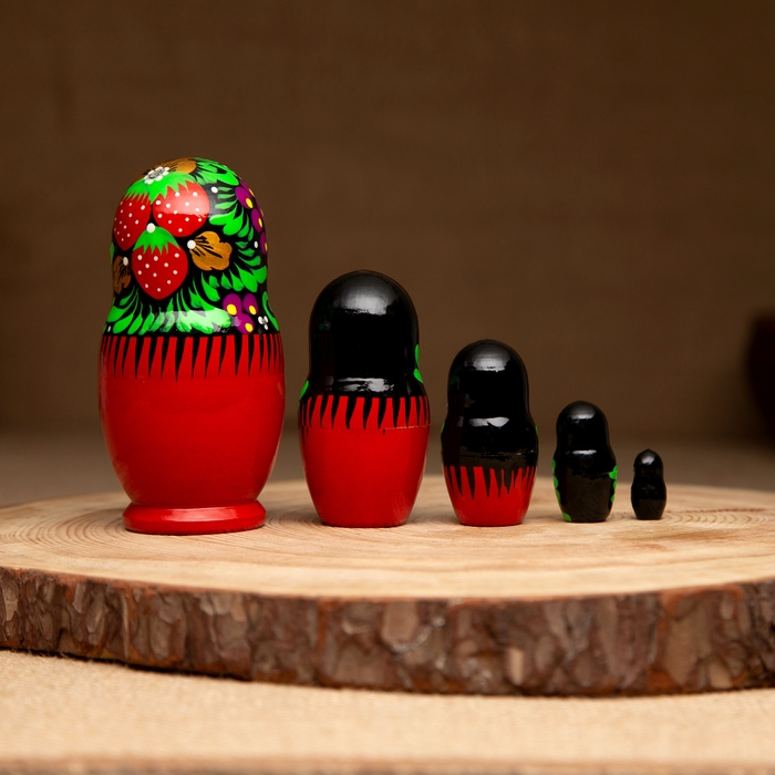 Матрешка  Матрешка "Платочек", 5-кукольная, 10-13 см, ручная роспись