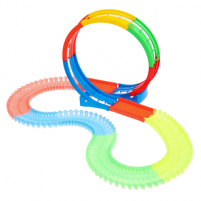 Автотрек «Магический Трек», гибкий, светится в темноте, 106 деталей, мёртвая петля Автотрек «Магический Трек», гибкий, светится в темноте, 106 деталей, мёртвая петля