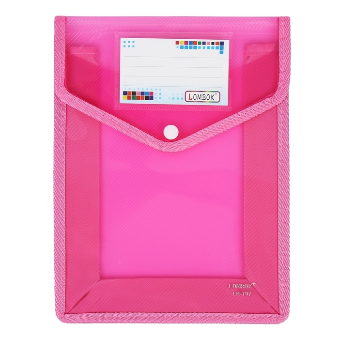 Папка-конверт на кнопке А5, 500 мкр, с расширением, вертикальная, карман для визиток, МИКС Папка-конверт на кнопке А5, 500 мкр, с расширением, вертикальная, карман для визиток, МИКС