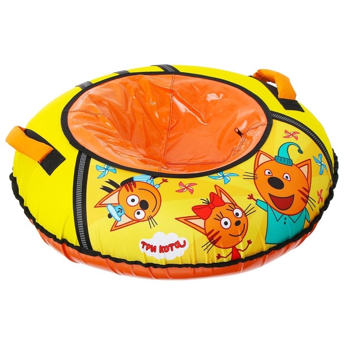 Тюбинг-ватрушка «Три кота», ТБ1-80/ТК, диаметр чехла 85 см, тент/оксфорд Тюбинг-ватрушка «Три кота», ТБ1-80/ТК, диаметр чехла 85 см, тент/оксфорд