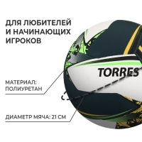 Волейбольный мяч TORRES Save, PU, гибридная сшивка, 12 панелей, р. 5, PU, бутиловая камера