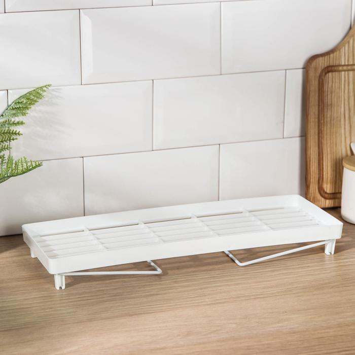 Полка универсальная складная, 39×14×15,5 см, цвет белый Полка универсальная складная, 39×14×15,5 см, цвет белый