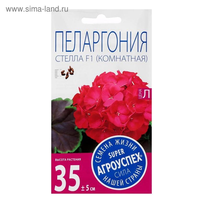 Семена цветов Пеларгония  Семена цветов Пеларгония "Стелла", розовая с коричневым листом, F1, 4 шт