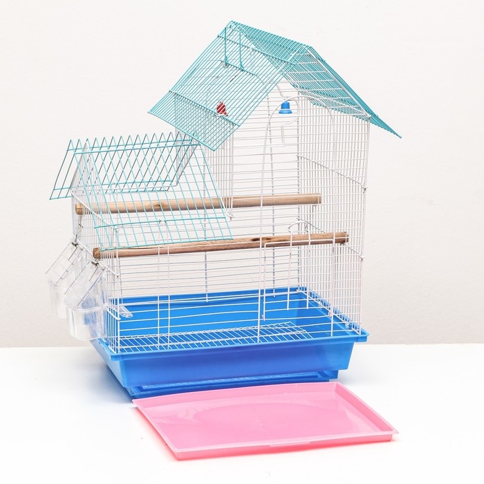 Клетка для птиц укомплектованная Bd-2/5h, 34 х 27 х 47 см, синяя Клетка для птиц укомплектованная Bd-2/5h, 34 х 27 х 47 см, синяя