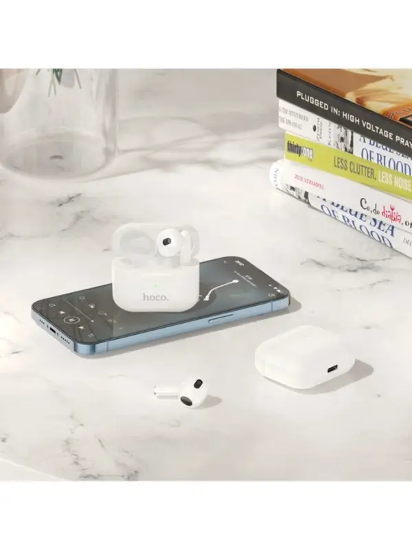 Наушники беспроводные Hoco EW30, TWS, вкладыши, Bluetooth 5.3, 30/300 мАч, белые