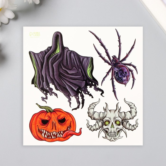 Татуировка на тело цветная Татуировка на тело цветная "Страшилки" 10х10 см
