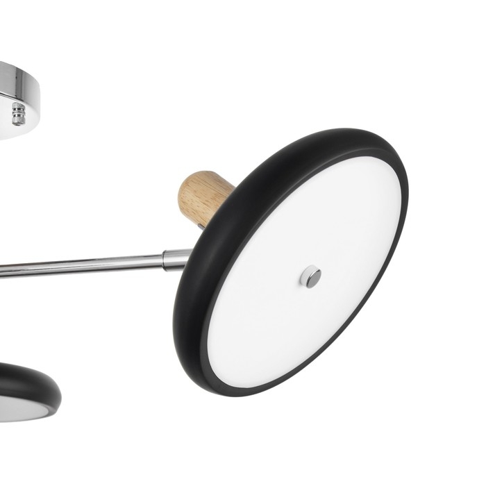 Люстра Люстра "Джулия" 3хLED 72Вт 3000-6000К черно-хромовый 62х62х22 см