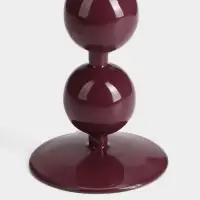 Подсвечник на 1 свечу текстурный &laquo;Баклажановый&raquo;, с 3 сферами, 10&times;10&times;25 см