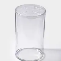 Ваза пластик настольная с крышкой "Альваро" 25х15 см, прозрачный