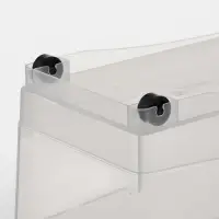 Контейнер хозяйственный с ручкой на колёсиках, 12.5 л, 45&times;16&times;25.5 см, цвет прозрачный
