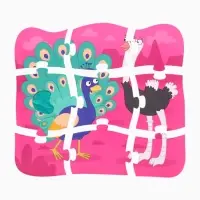 Макси - пазлы с тактильными вставками &laquo;Животные&raquo;, 36 деталей, Синий трактор