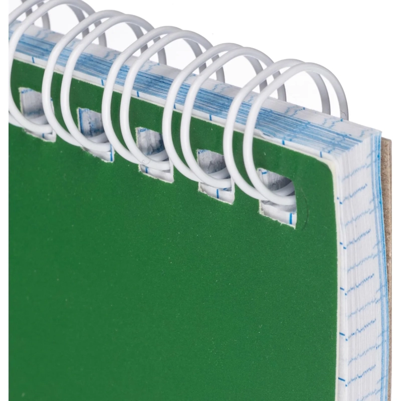 Блокнот на спирали А6 60л. ATTACHE,т.-зеленый, блок 60г, обложка 215г