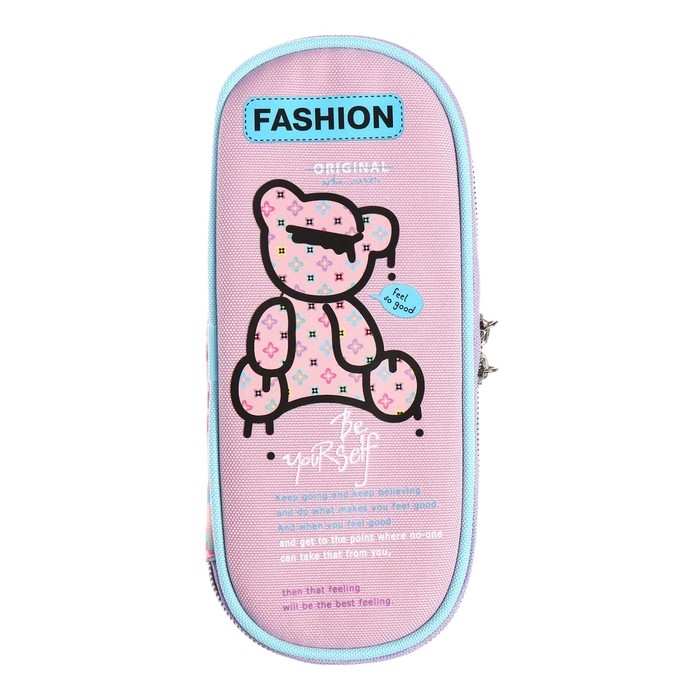 Пенал-футляр 80х210х50 мм, мягкий, ткань, deVENTE Fashion Bear, для девочек, розовый Пенал-футляр 80х210х50 мм, мягкий, ткань, deVENTE Fashion Bear, для девочек, розовый