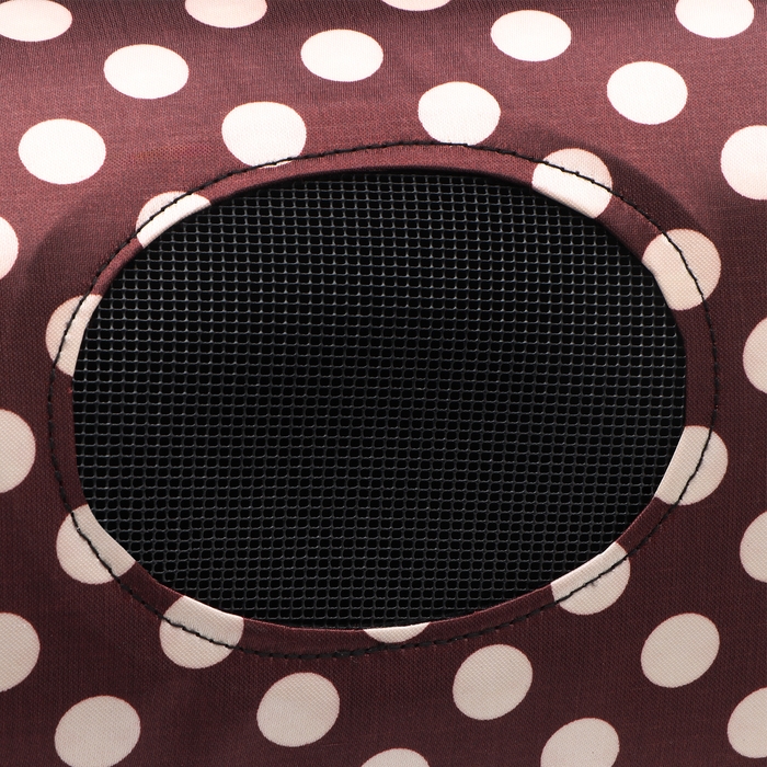 Сумка - переноска для животных  Сумка - переноска для животных "Горошек", коричневая, размер S, 37,5 х 17 х 22 см