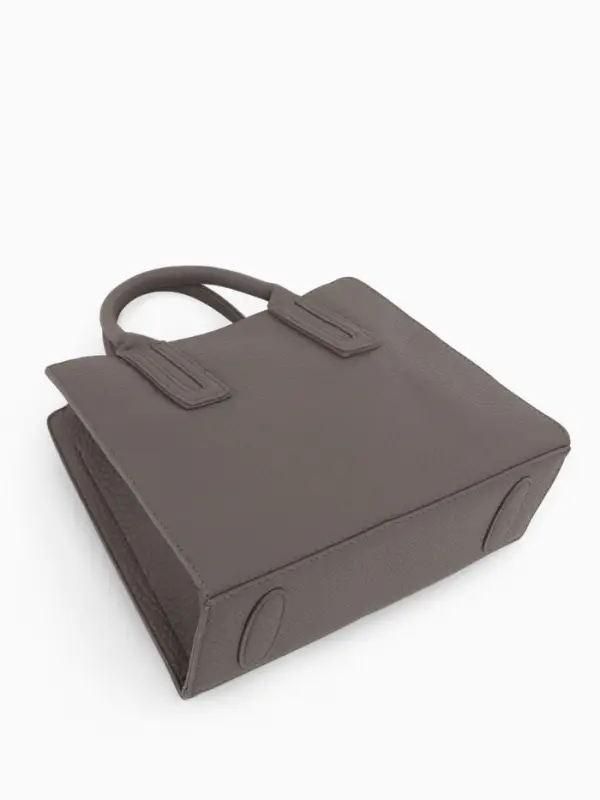 Сумка тоут TEXTURA, с длинным ремнем, средний размер, 29&times;10&times;25 см, однотонная, серая