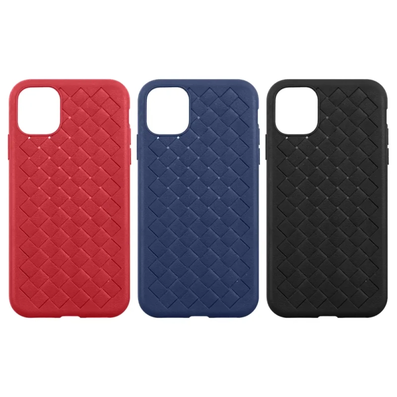 Чехол IPh 12/12 Pro под кожу плетение Чехол IPh 12/12 Pro под кожу плетение