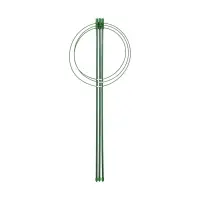 Кустодержатель, d=18&ndash;20&ndash;22 см, h=60 см, 3 кольца, металл, зелёный, Greengo