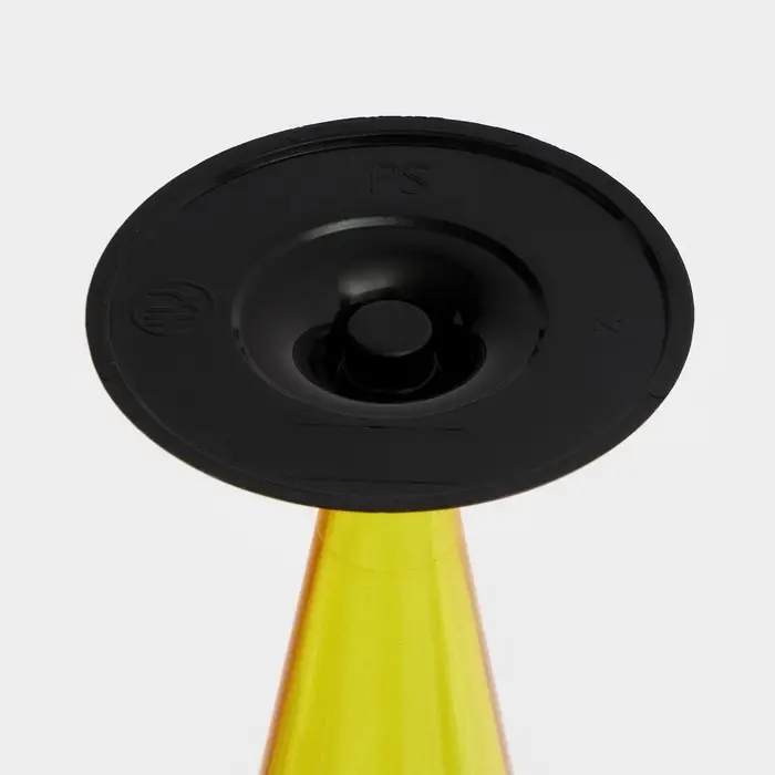 Фужер пластиковый одноразовый «Конус», 150-180 мл, жёлтый