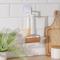 Держатель - крючок для кухонных принадлежностей Доляна Hold, пластик, белый