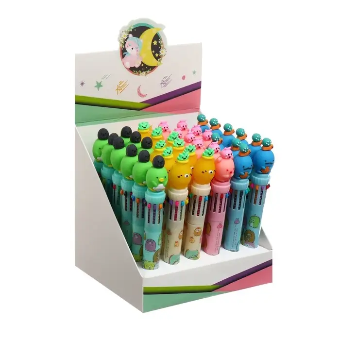 Ручка шариковая Calligrata &laquo;Милашки&raquo;, автоматическая, 10-цветная, корпус с рисунком, МИКС