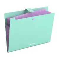 Папка А4 Haze, 12 отделений, 600 мкм, на кнопке, мятная