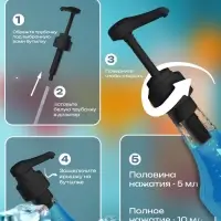 Помпа - дозатор для сиропа, черная, 10 мл