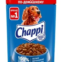 Влажный корм Chappi для собак, с говядиной по-домашнему, пауч, 85 г
