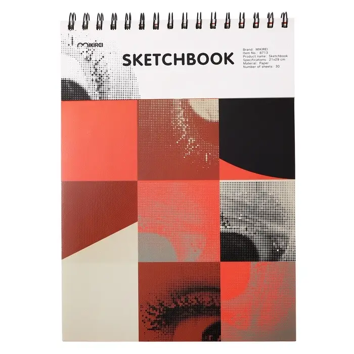 Скетчбук 21&times;29 см для пастели, 30 листов, жесткая обложка, плотность 130 г, МИКС